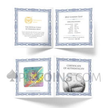 Linden Leaf Proof 5 Marks 1oz 2022