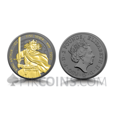 King Arthur - Gold Ruthenium 2 Pounds 1oz Great Britain 2023