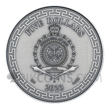 Qing Dynasty - Chinese Dragon Art 5$ 2oz Niue 2023