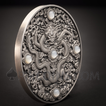 Qing Dynasty - Chinese Dragon Art 5$ 2oz Niue 2023