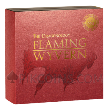 Flaming Wyvern - The Dragonology Series 2000 Francs CFA 2oz Republic of Cameroon 2023