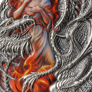 Flaming Wyvern - The Dragonology Series 2000 Francs CFA 2oz Republic of Cameroon 2023