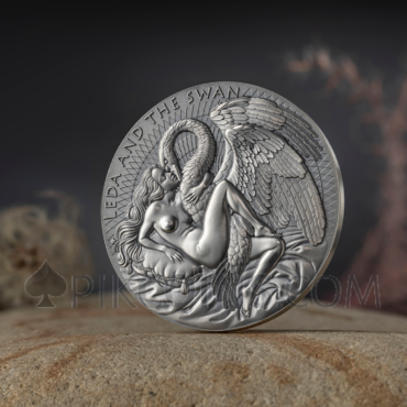 Leda and the Swan - Celestial Beauty 2000 Francs CFA 2oz Republic of Cameroon 2023