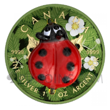Maple Leaf - Murano "Ladybug" 5 CAD 1oz Canada 2022