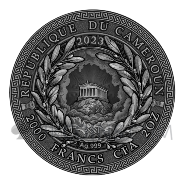 Medusa - The Great Greek Mythology 2000 Francs CFA 2oz Republic of Cameroon 2023