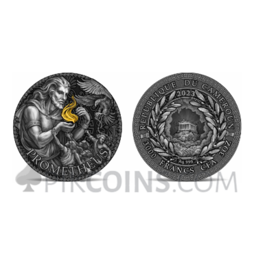 Prometheus - The Great Greek Mythology 3000 Francs CFA 3oz Republic of Cameroon 2023