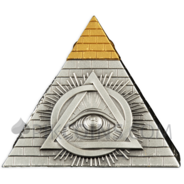 Eye of Providence Pyramid 5$ Barbados 5oz 2023