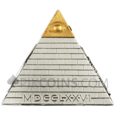 Eye of Providence Pyramid 5$ Barbados 5oz 2023