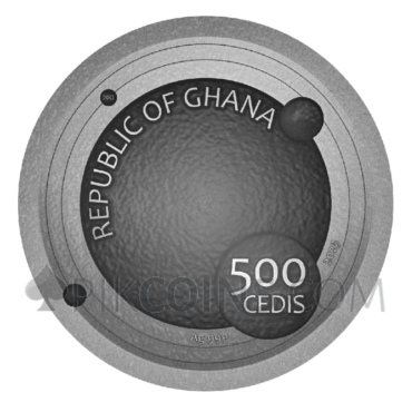 Space Cube - Cube Coin 500 Cedis 1kg Republique of Ghana 2023