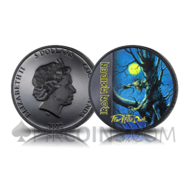 Iron Maiden - The Fear of the Dark 5$ 1oz Cook Islands 2022