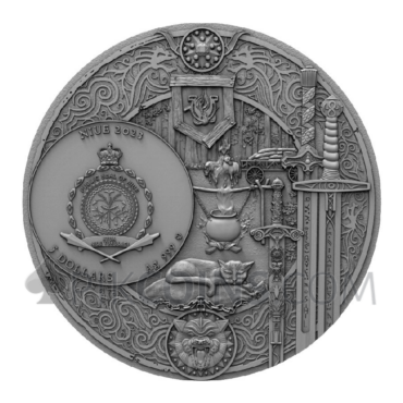 The Witcher - Baptism of Fire 5$ 2oz Niue 2023