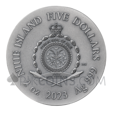 Brown Bear - Wildlife in the Moonlight 5$ 2oz Niue 2023