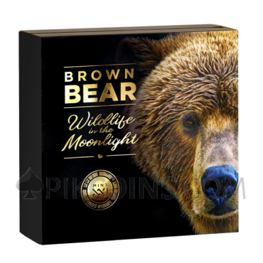 Brown Bear - Wildlife in the Moonlight 5$ 2oz Niue 2023