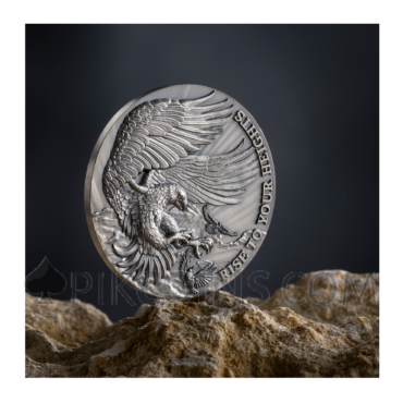 Eagle and Raven - Life Quotes 10 Cedis 2oz Republic of Ghana 2023