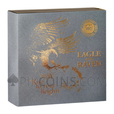 Eagle and Raven - Life Quotes 10 Cedis 2oz Republic of Ghana 2023