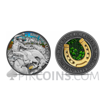 Ride your luck - Lucky Coin 2000 Francs CFA 2oz Republic of Cameroon 2023