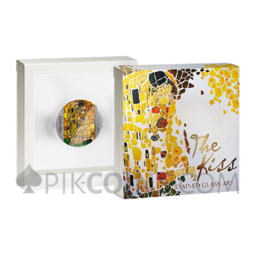 The Kiss - Stained Glass 10 Cedis 2oz Republic of Ghana 2023