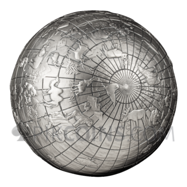 Animals of the World Spherical Coin 25$ 1kg Barbados 2023