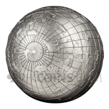 Animals of the World Spherical Coin 25$ 1kg Barbados 2023