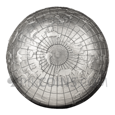 Animals of the World Spherical Coin 25$ 1kg Barbados 2023