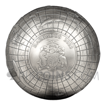 Animals of the World Spherical Coin 25$ 1kg Barbados 2023