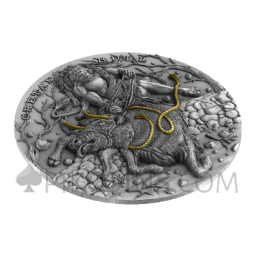 The Cretan Bull - Twelve Labours of Hercules 5$ 2oz Niue 2023