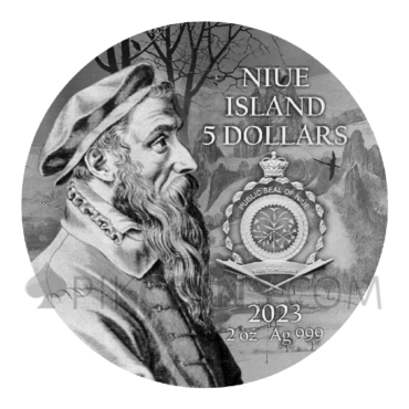 The Hunters in the Snow - Pieter Bruegel 500th Anniversary 5$ 2oz Niue 2023