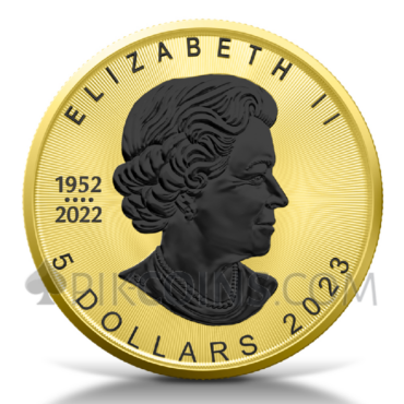 Maple Leaf - Gold & Black Platinum 5 CAD 1oz Canada 2023