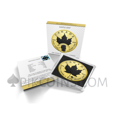 Maple Leaf - Gold & Black Platinum 5 CAD 1oz Canada 2023