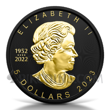 Maple Leaf - Black Platinum & Gold 5 CAD 1oz Canada 2023