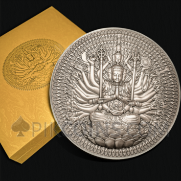 Thousand-armed Thousand-eyed Guan Yin Bodhisattva 10000 Francs CFA 1,3kg Republique du Tchad 2024