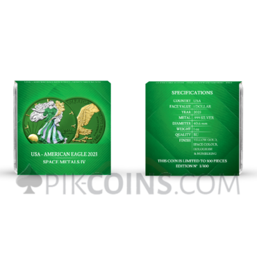 American Eagle - Space Metals Green 1 USD 1oz 2023