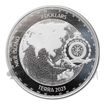 Burning Earth IV - Global Warming Terra 2$ 1oz Niue 2023