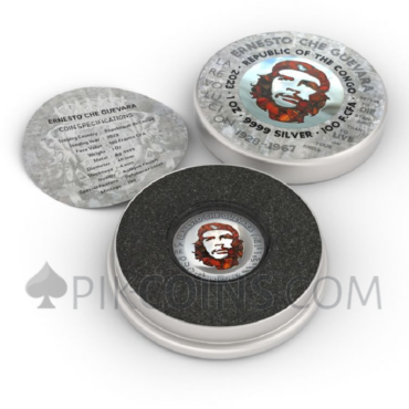 Che Guevara - Glass Mosaic / Steel Handmade Insert v.1 100 Francs CFA 1oz Congo 2023