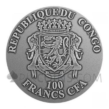 Che Guevara - Micro Mosaic Handmade Insert 100 Francs CFA 1oz Congo 2023