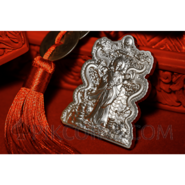 Double Dragon - God of Wealth 10000 Francs CFA 2oz AG Republique du Tchad 2024