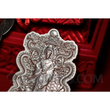 Double Dragon - God of Wealth 10000 Francs CFA 2oz AG Republique du Tchad 2024