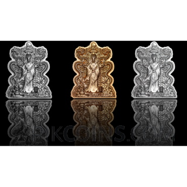 Double Dragon - God of Wealth 10000 Francs CFA 2oz Gilded Republique du Tchad 2024