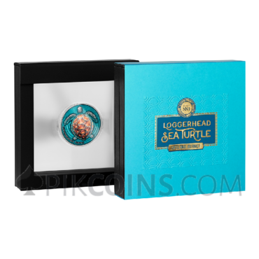 Loggerhead Sea Turtle - Lifelong Journey 2$ 2oz Niue 2023