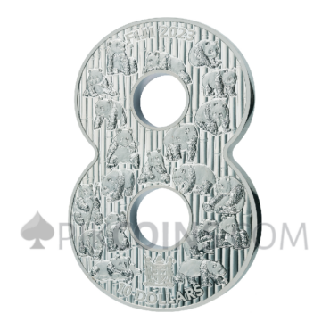Giant Panda - Lucky Eight 10$ 1kg Fiji 2023
