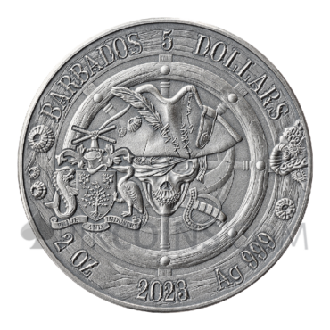 Queen Anne's Revenge - Captains of Fortune 5$ 2oz Barbados 2023