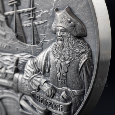 Queen Anne's Revenge - Captains of Fortune 5$ 2oz Barbados 2023