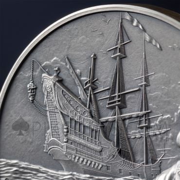 Queen Anne's Revenge - Captains of Fortune 5$ 2oz Barbados 2023