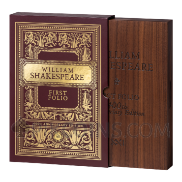 William Shakespeare First Folio 5000 Francs CFA 5oz Republic of Cameroon 2023