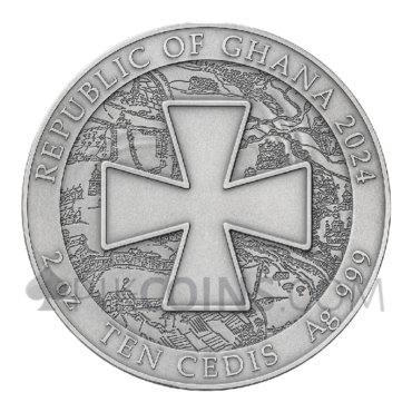 Ukraine - Battle Hardened 10 Cedis 2oz Rebublic of Ghana 2024