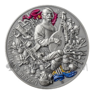 Ukraine - Battle Hardened 10 Cedis 2oz Rebublic of Ghana 2024