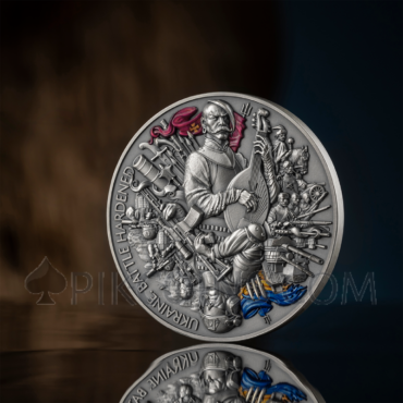 Ukraine - Battle Hardened 10 Cedis 2oz Rebublic of Ghana 2024