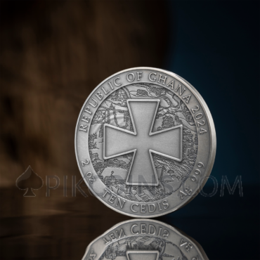 Ukraine - Battle Hardened 10 Cedis 2oz Rebublic of Ghana 2024
