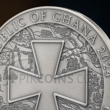 Ukraine - Battle Hardened 10 Cedis 2oz Rebublic of Ghana 2024