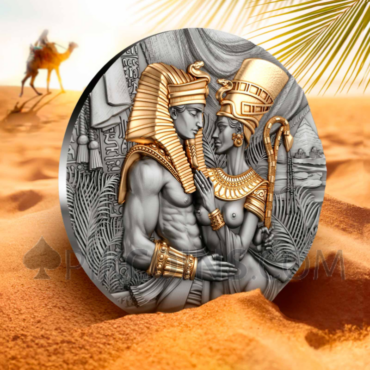 Amenhotep & Nefertiti 2000 Francs CFA 2oz Cameroon 2023